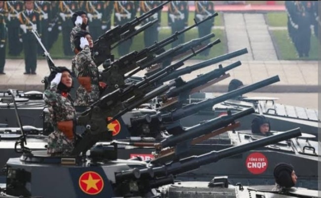 Ilustrasi parade militer dalam upacara HUT ke-80 Kemerdekaan Vietnam. [Int]